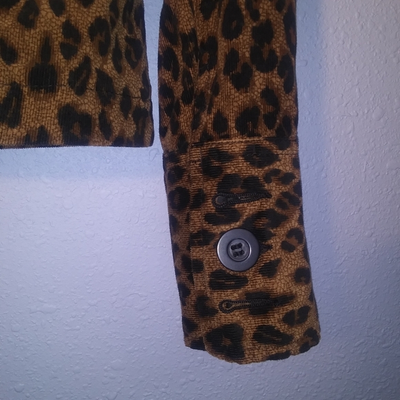 Charter Club Corduroy Leopard Print Small Jacket EUC! - Picture 9 of 12